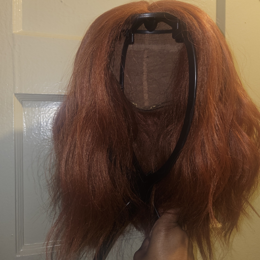 Natural Copper Red Women's Headband Wig - Unbranded